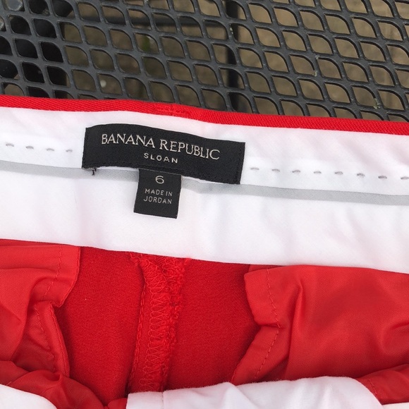 Banana Republic Sloan pants.  Red. Size 6. - Picture 2 of 4